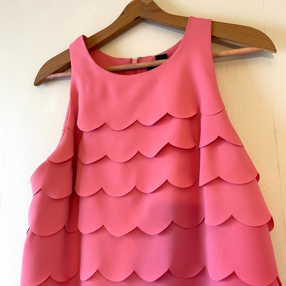 WHBM Scallop Dress-Pink-Size 10 - Picture 5 of 8